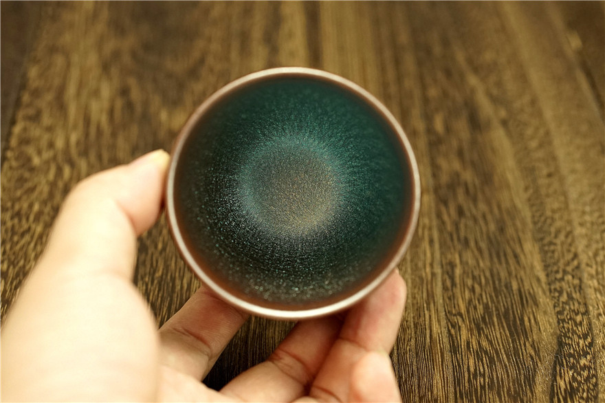 【流光溢彩】魅惑瑰丽 天然多彩 罗军 建阳建盏口径6.