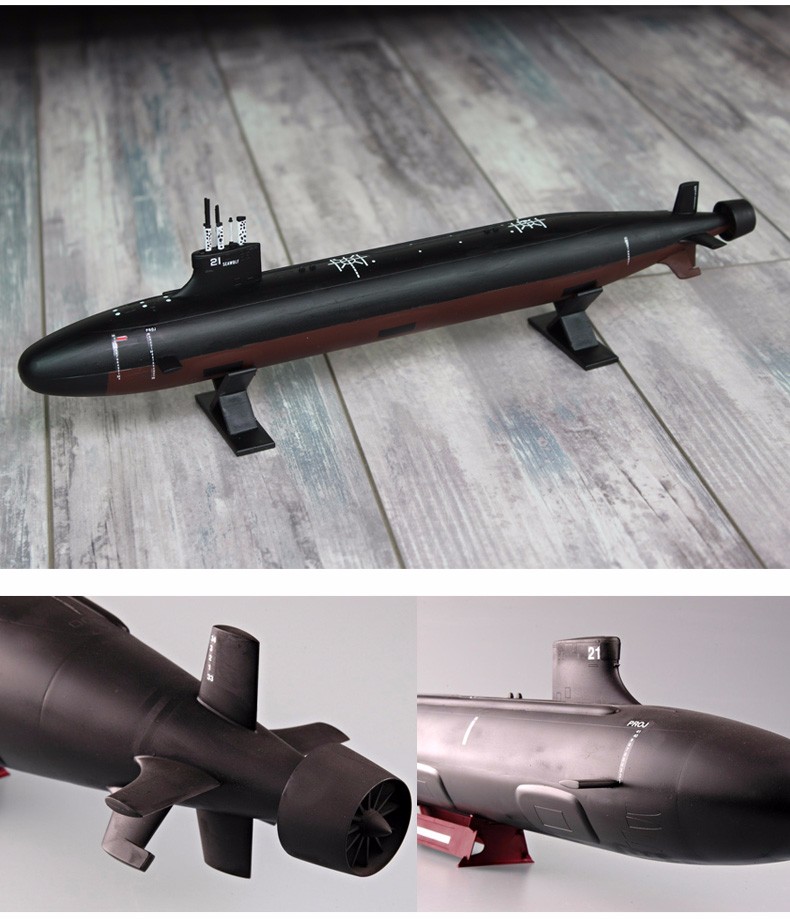 小号手拼装核潜艇模型1144中国u型u571潜艇带电动带自动浮沉装置仿真