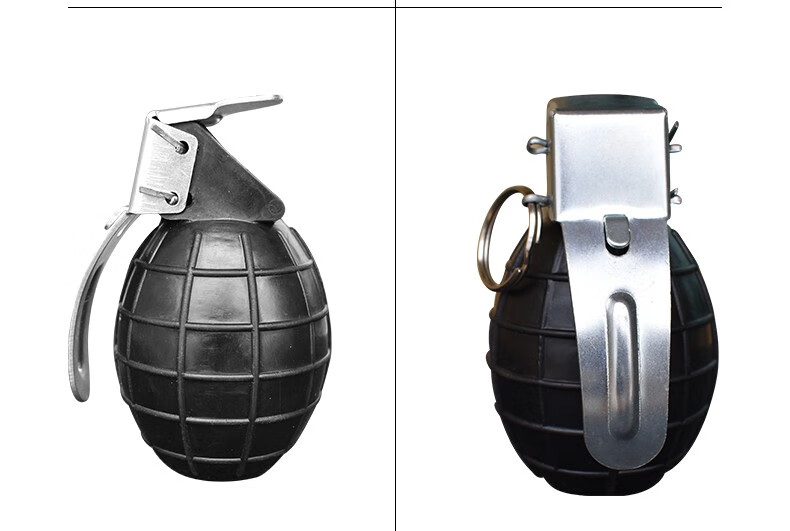 信必睿822模拟雷黑色橡胶模型1代教练弹影视表演模拟道具训练弹手榴