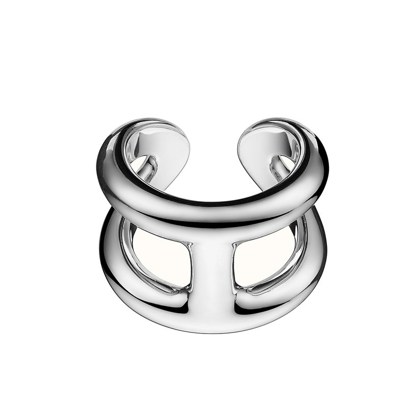 尚品城hermes爱马仕女士配饰 h字开口可调节戒指纯银大号 51【图片