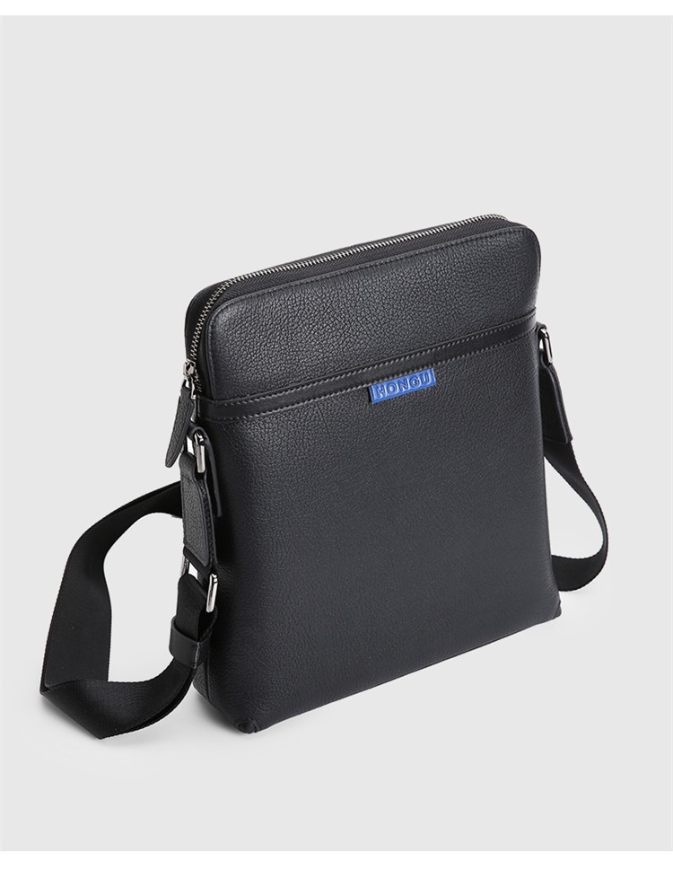 红谷男包牛皮男士小单肩斜挎包皮包商务休闲青年潮斜跨背包男新款