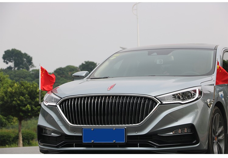 适用于红旗h5五星红旗杆强力吸盘h7旗杆车头机盖迎宾旗车载聚会红旗h5