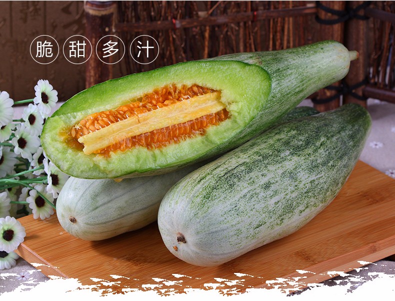 jd快递寻天果蔬山东当季羊角蜜瓜香瓜甜瓜新鲜水果3斤装