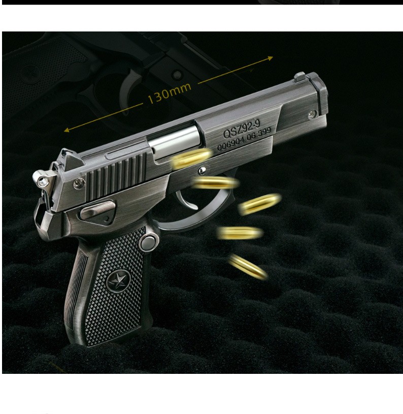 基宇联创1205全金属大号qsz92式军事仿真模型玩具合金属男孩枪可抛壳