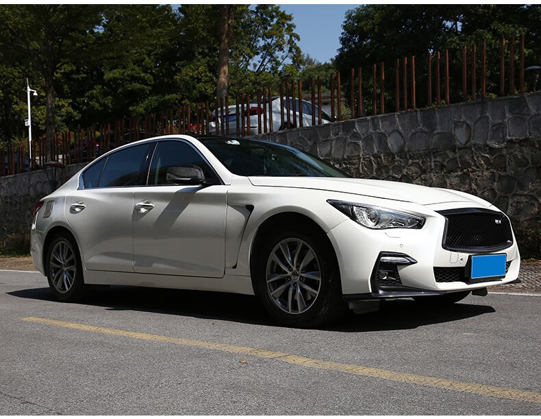 车炫仕适用于英菲尼迪18款q50l碳纤维中网框q50改装专用进气口框14-18