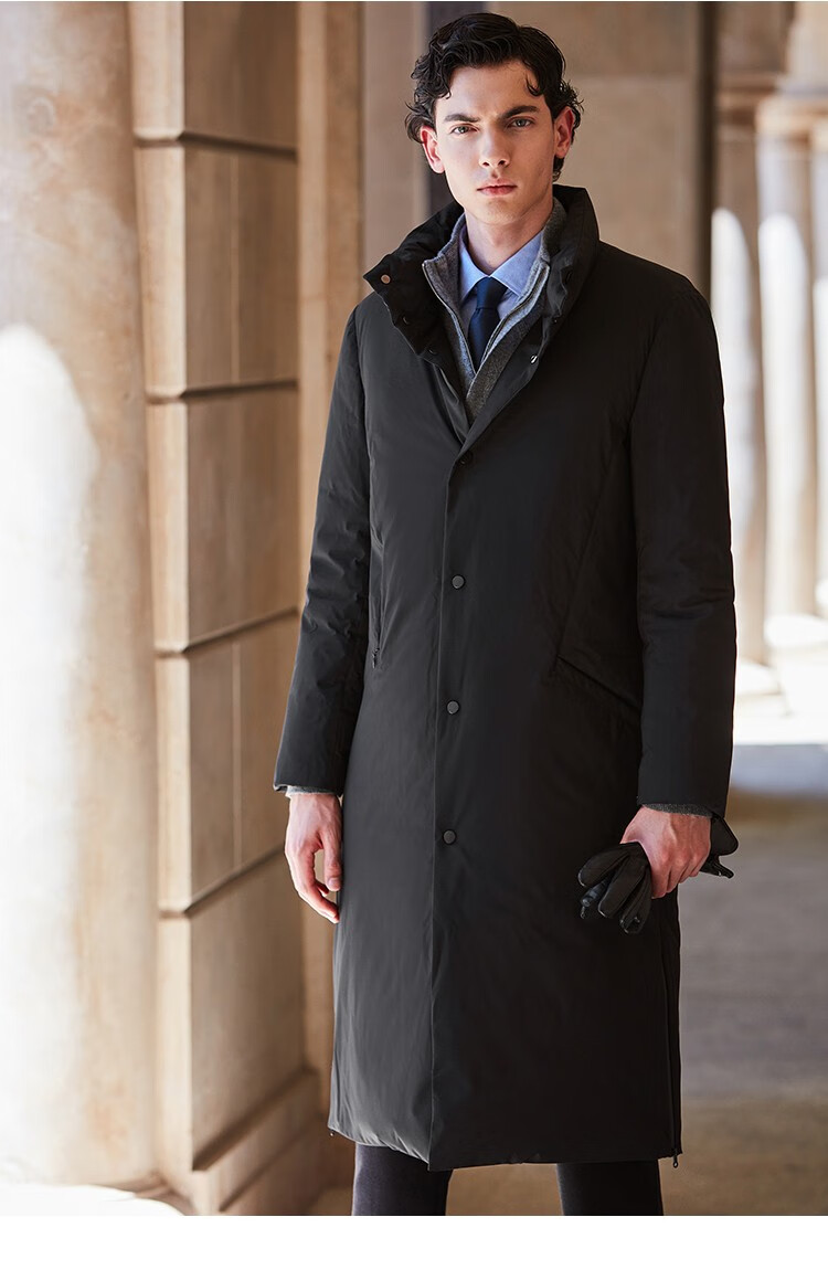 男装 羽绒服 蓝豹(lampo) lampo/蓝豹 羽绒服男 秋冬冬季白鸭绒长款