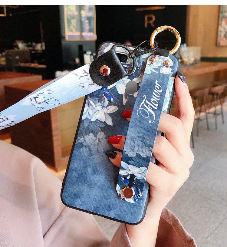 琦乔oppoa7手机壳a7x手机套全包硅胶软壳个性创意腕带挂绳女款 a7/a7x