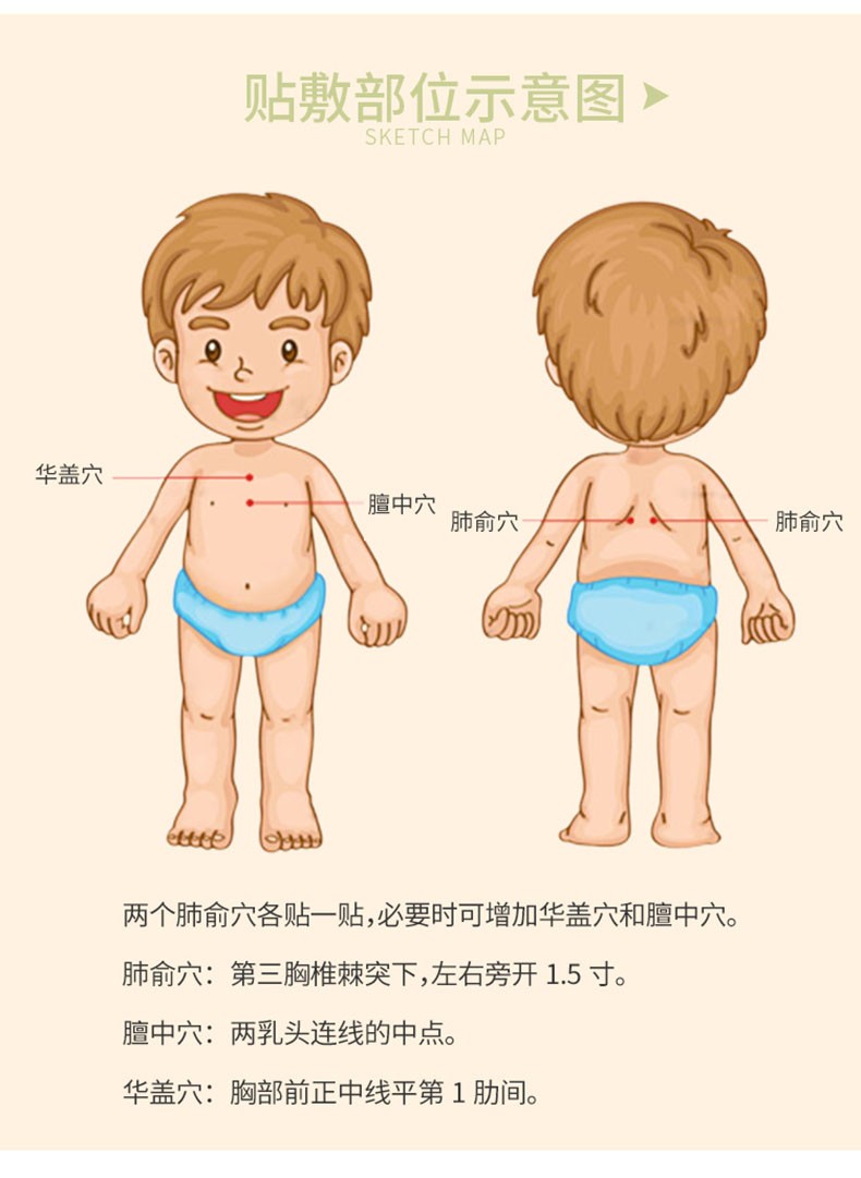 天中堂三九咳喘贴小儿咳嗽老人咳喘贴三九三伏穴位敷贴宝宝痰多喘息贴