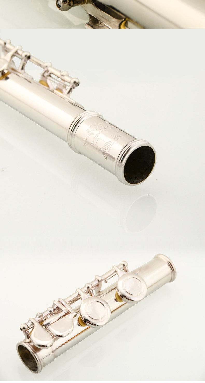 长笛乐器16孔初学长笛c调金音jyfle100镀银jyfle100s长笛