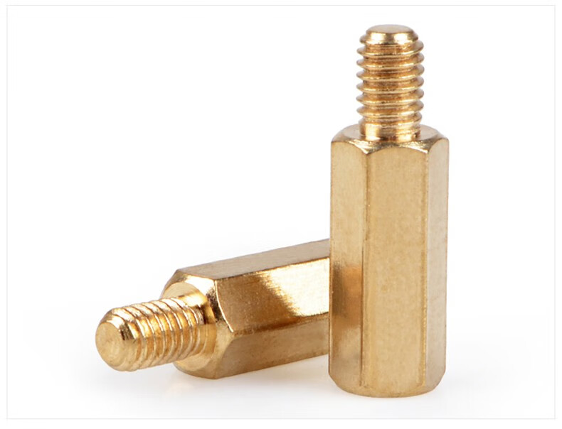 六角铜柱机箱螺丝铜柱m2m25螺母柱主板支撑柱隔离柱单头铜螺柱m25126