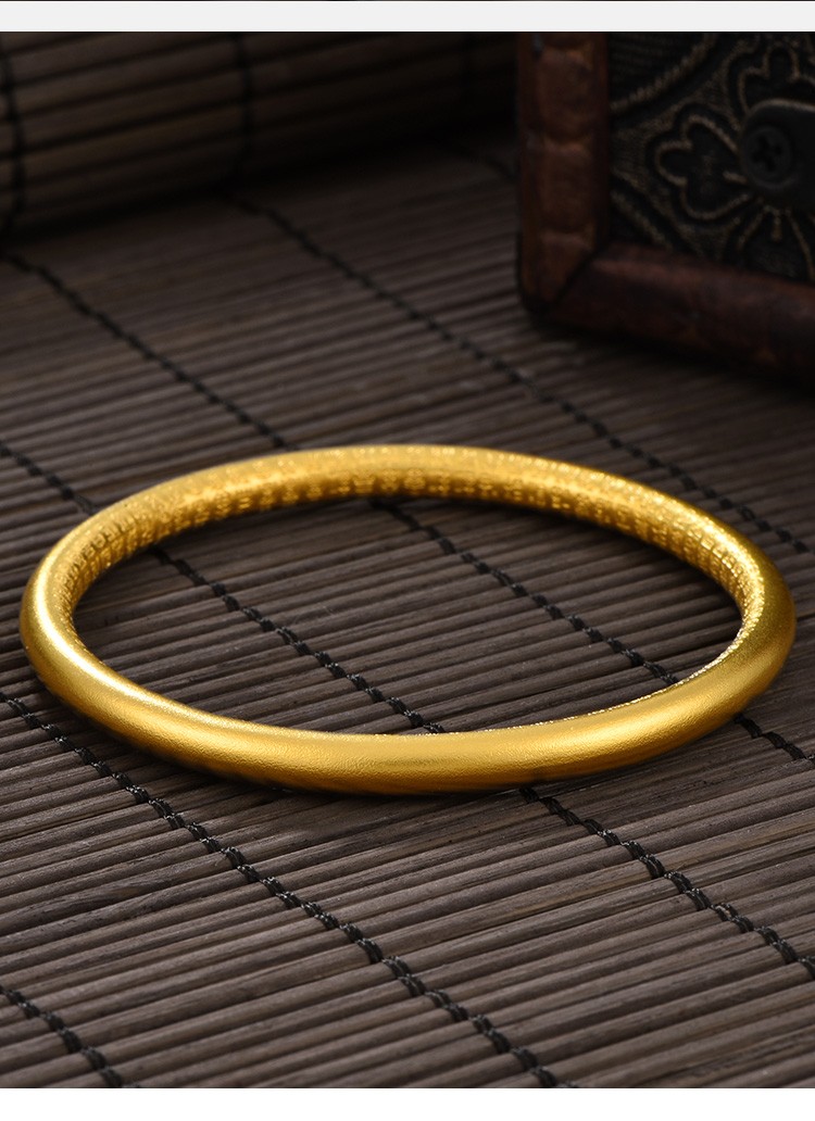 【赛菲尔黄金手镯】赛菲尔赛菲尔黄金手镯女古法百福足金999.9 约18.