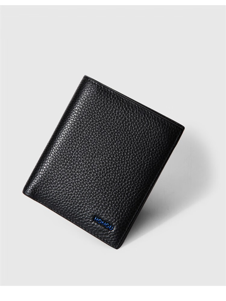 红谷男士钱包牛皮软皮钱包男士钱夹多卡位短款两折钱包商务钱包男企身