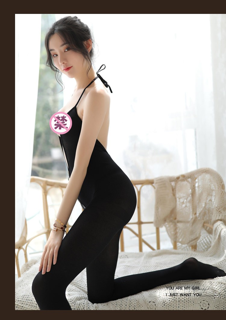 尤恋 情趣丝袜女打底连裤袜情绪内衣性感诱惑拉链开裆连体交叉秋季