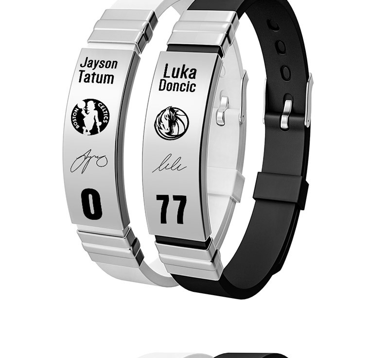 篮球硅胶运动手环球星手腕带签名手链学生球迷人气礼物903-2 姚明
