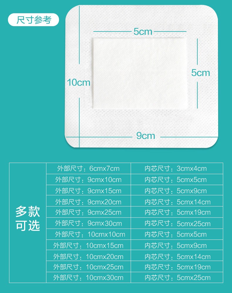医用无菌敷贴自粘伤口敷料贴一次性穴位贴伤口包扎透气大号创可贴接触