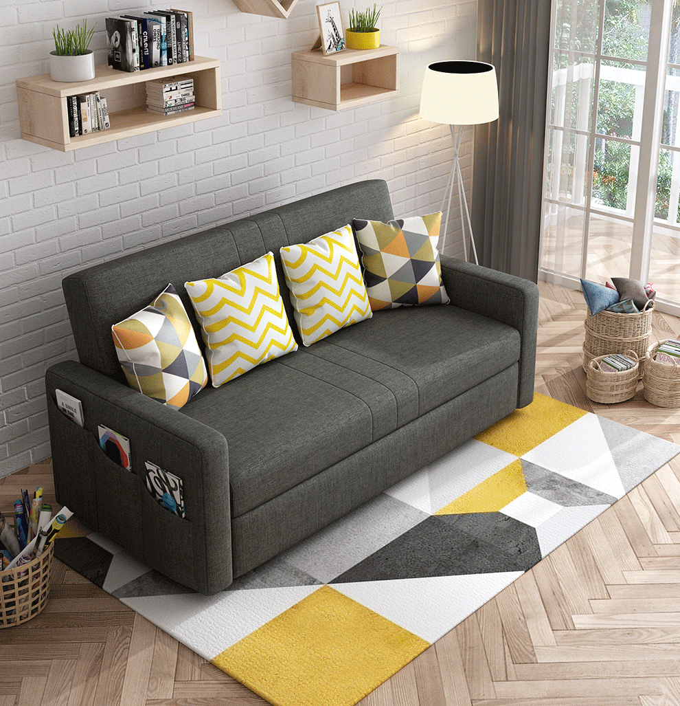 2米多功能布艺沙发床乳胶1.5米小户型沙发1.