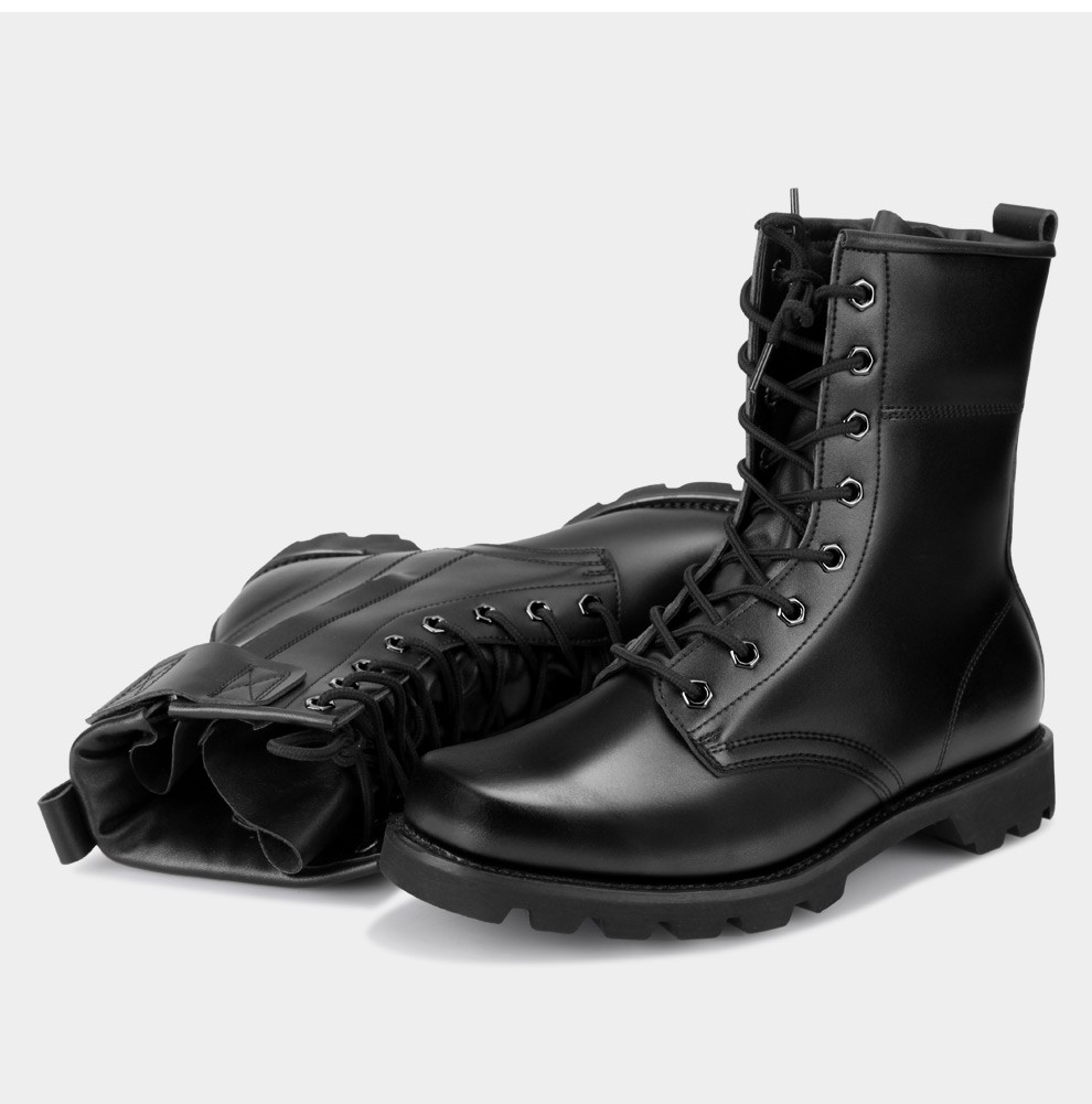 3515强人军皮靴耐磨男靴系带马丁靴男户外工装靴ja8-15j28 黑色. 43