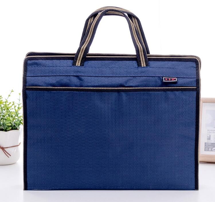 贝多美立体手提文件袋帆布包公文包手提包牛津布培训袋手拎文件包拉链