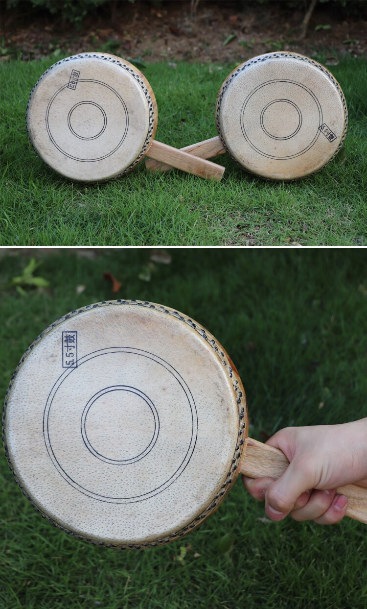 高音中音纯手工竹钉鼓7寸8寸9寸10寸12寸14寸原木扁鼓低战鼓川堂鼓