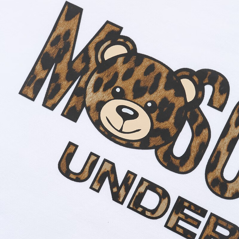 moschino奢侈品女装字母小熊logo卫衣女秋冬 金色火烈鸟白色 l【图片