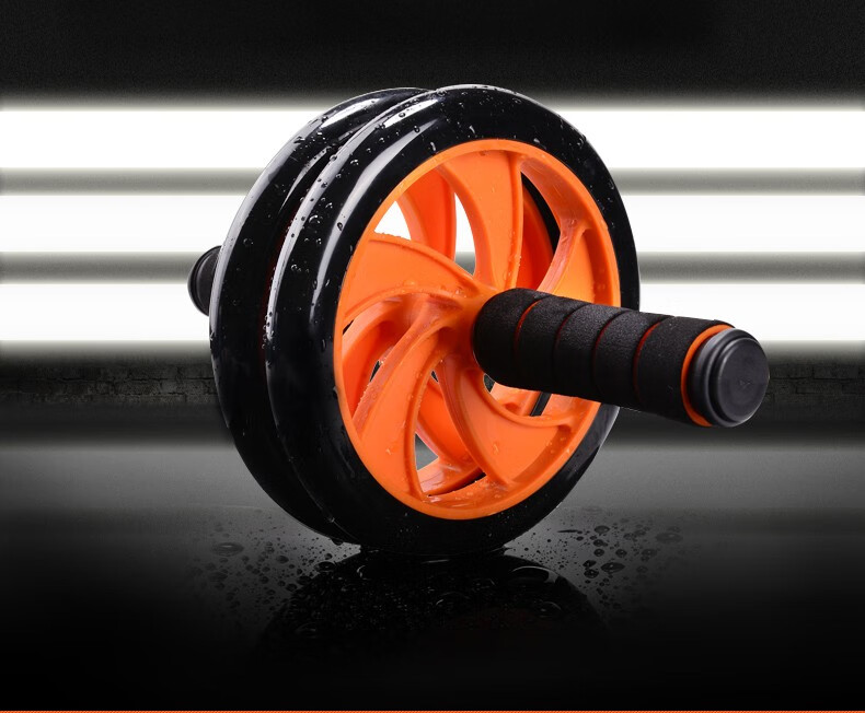 腹轮男士家用练腹肌滚轮运动健身器材卷腹静音滚轮健身145mm豪华手柄