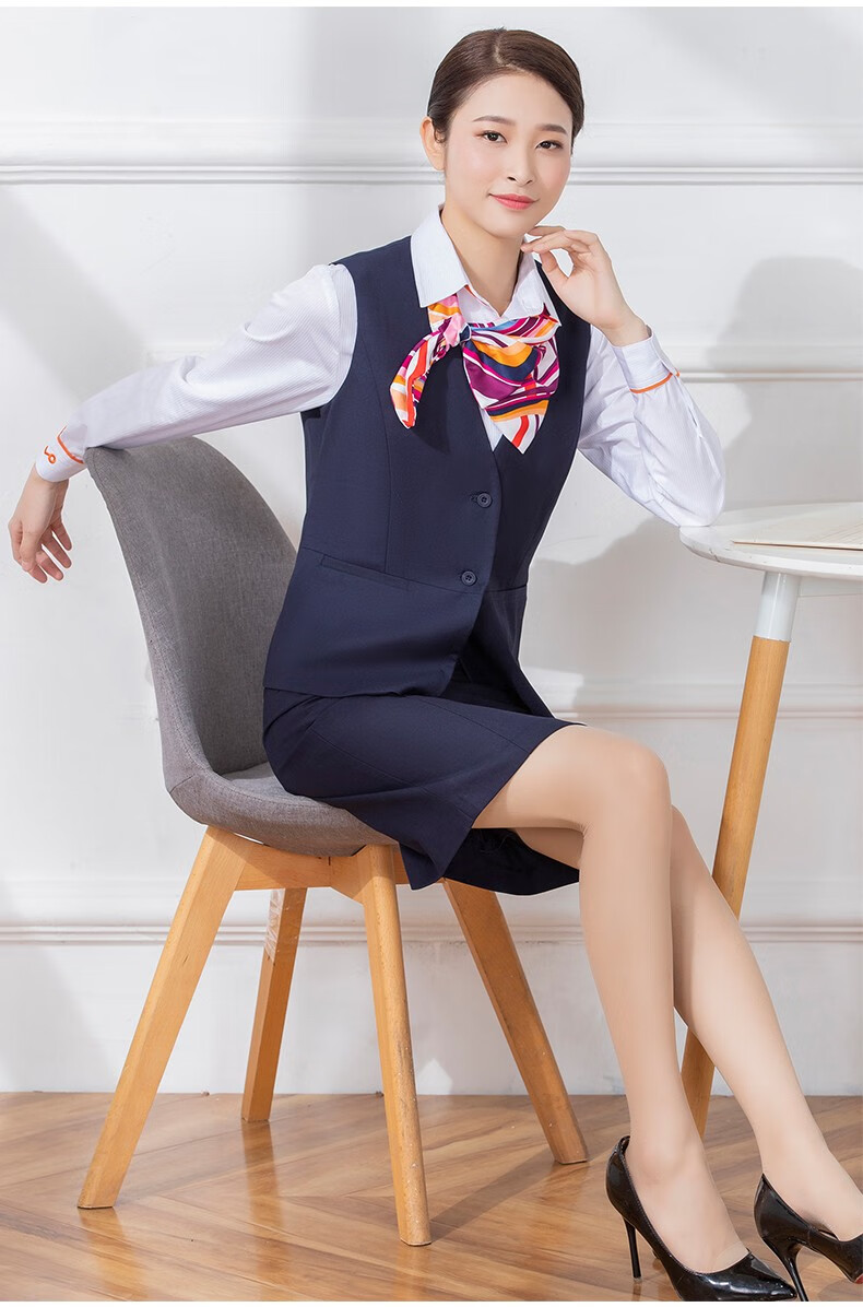 2022新款中国联通工作服女春秋西服联通营业厅工装制服长袖衬衫联通