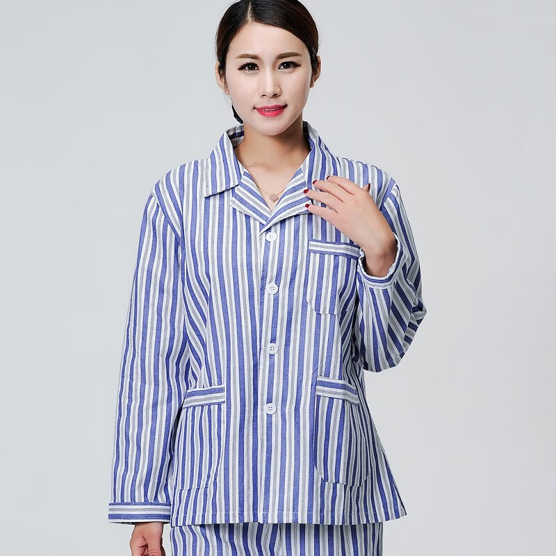 菡卿hanqing女病号服长袖套装医院服装病员家居服病员服病服病人服粗
