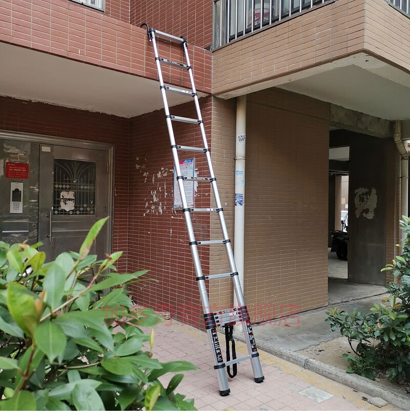 加多奇优质带钩子单面梯一字伸缩梯折叠梯家用升降楼梯加厚工程梯1到8