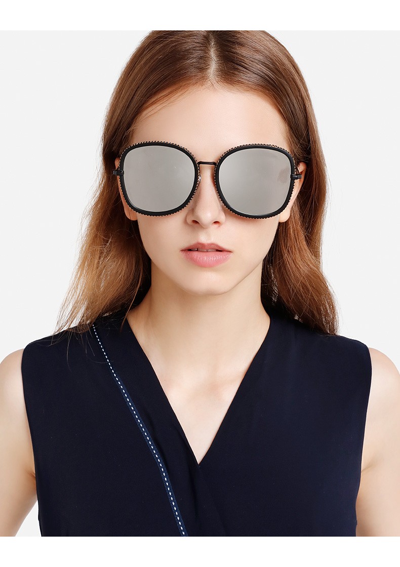 charleskeith新品ck371280317简约蝶形女士太阳镜玫瑰金色