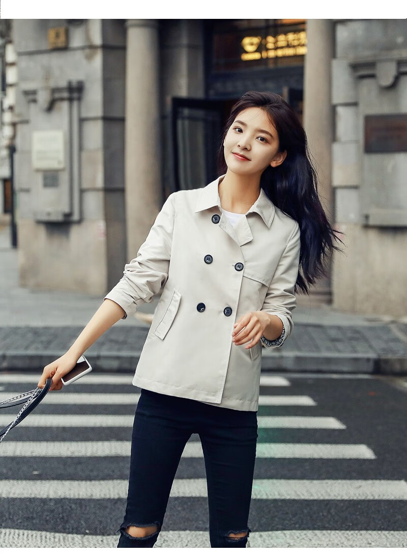 雪梨同款 2019秋冬新品定制小外套女装春秋韩版新款秋装150cm女装矮