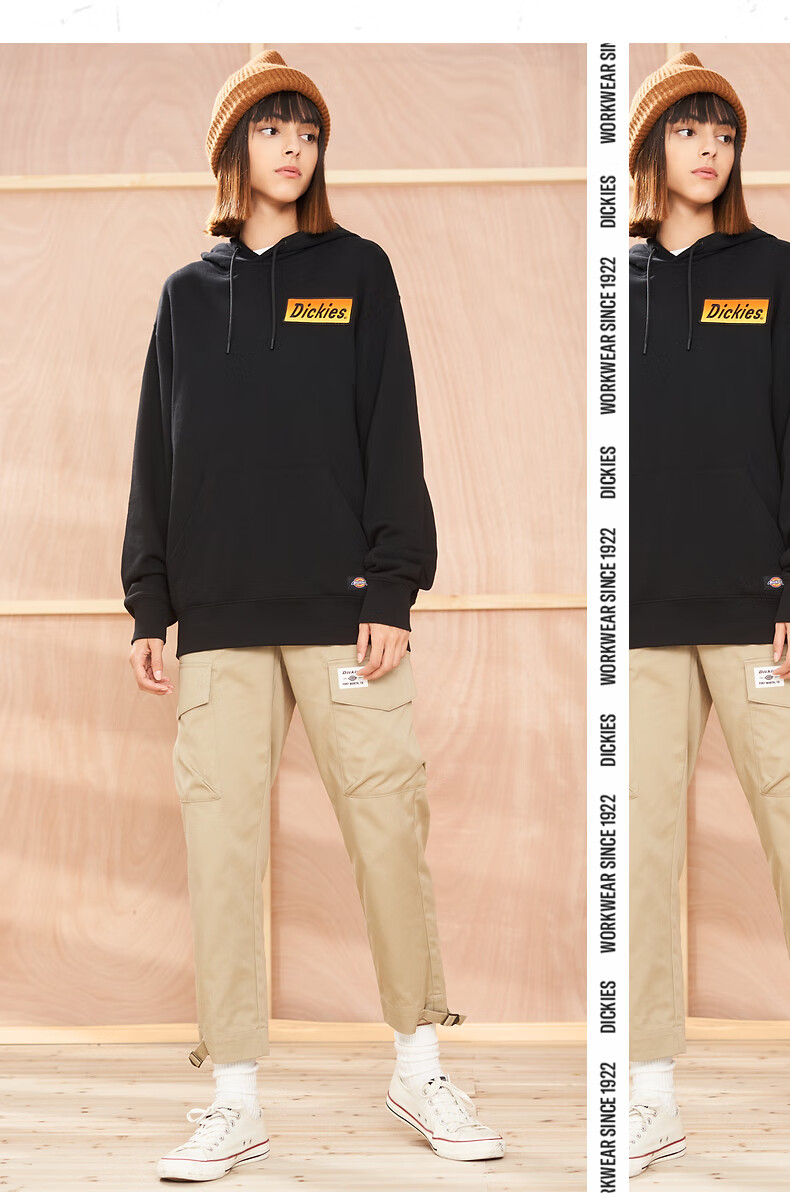 卫衣 字母绣花徽章撞色连帽卫衣 女士春夏季套头上衣卫衣女 dk009492