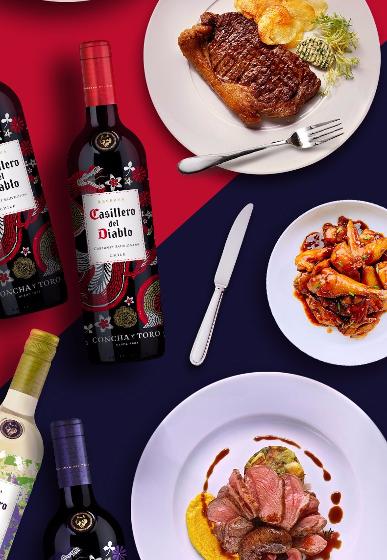 智利原装原瓶进口红酒 干露红魔鬼尊龙系列葡萄酒 750ml 红魔鬼尊龙