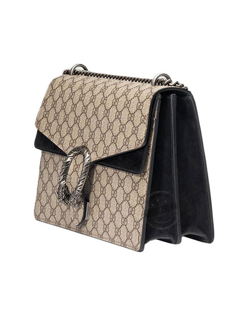 gucci古驰女包酒神链条单肩斜挎包乌木色403348khnr9769