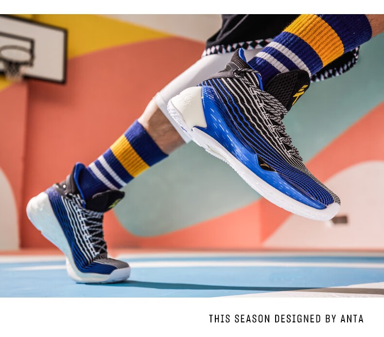 kt4季后赛篮球鞋汤普森g6战靴时尚运动鞋11921101 -1亮蓝/冰川蓝/安踏