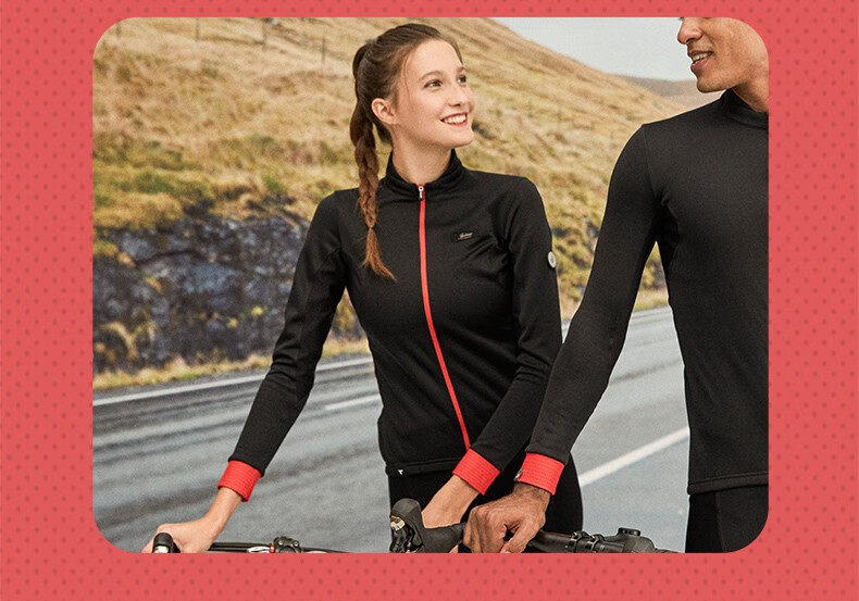 捷酷2021春装新品雷鸟女士抓绒骑行服加厚保暖速干山地车骑行上衣加绒