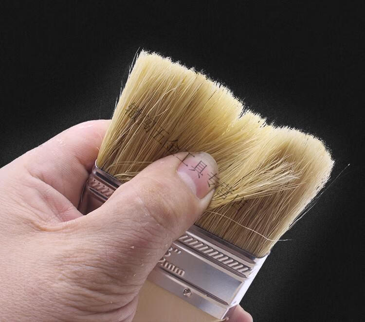 实木柄猪毛刷子油漆刷猪鬃刷文玩不易掉毛硬毛刷扫灰清洁毛刷2-8寸猪