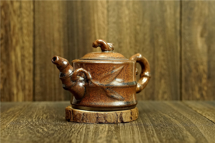 618爆款竹报平安壶釉色雅致敦厚周源华220cc建阳建盏