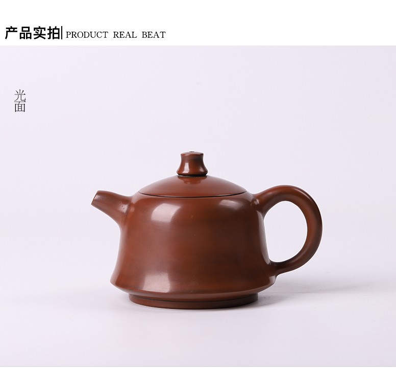 闲酌 云南建水紫陶壶纯全手工小容量壶金钟壶素壶普洱功夫茶具 镜面