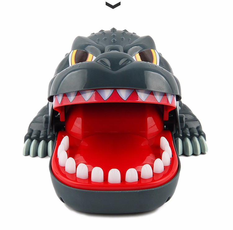 咬手鲨玩具按牙齿咬手指鳄鱼咬人整蛊儿童抖音同款 咬手恐龙(无声)