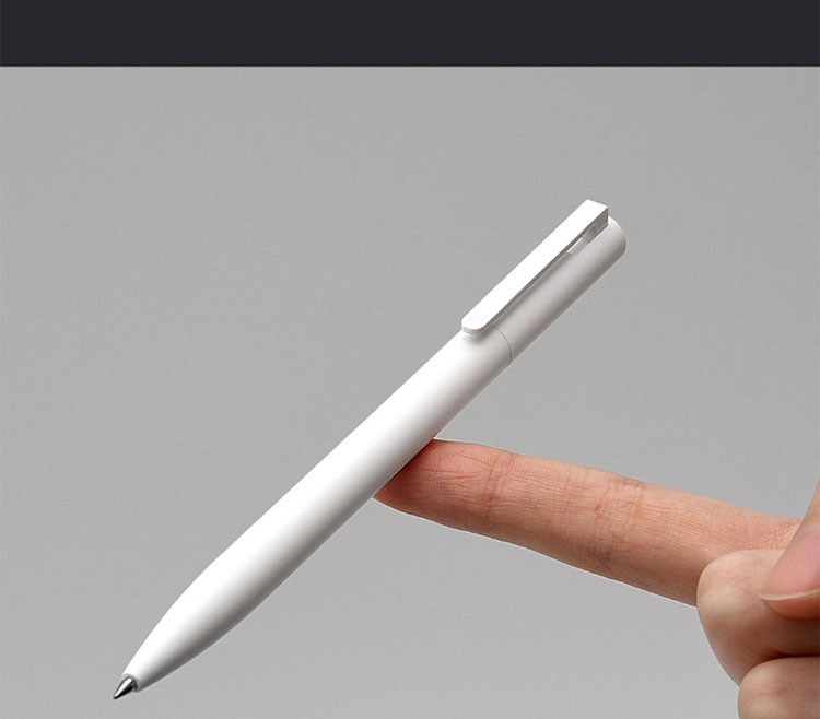 5mm黑色油墨水笔学生文具办公用品 小米巨能写中性笔10支装 红色