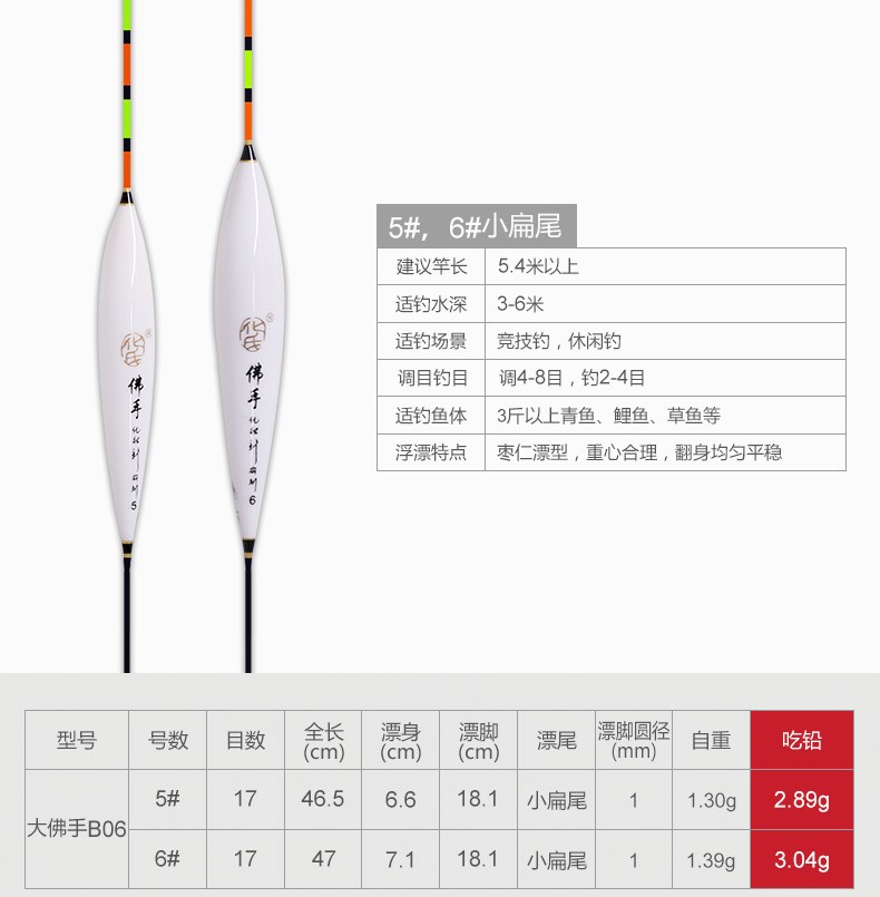 化氏hua浮漂大佛手b06鲫鱼漂化绍新官网巴尔杉木枣核型渔具鱼漂预售
