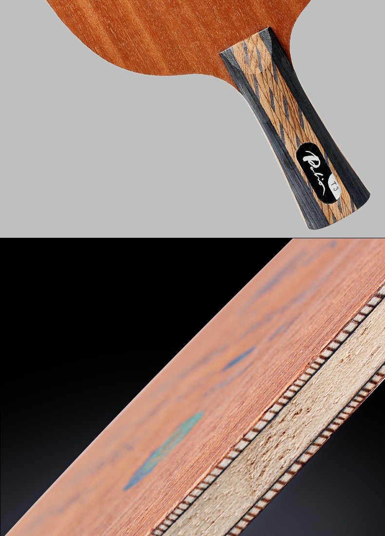 拍里奥t系列乒乓球拍底板5纯木2钛双碳素乒乓球拍光拍兵乓球板tct长柄