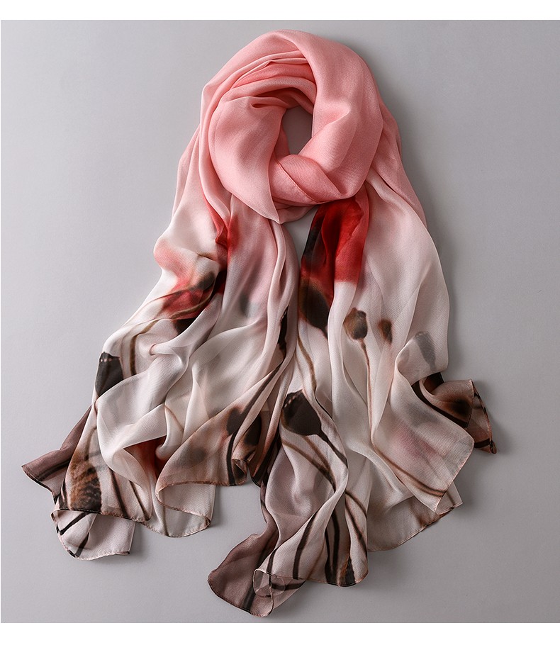 杭丝路真丝丝巾女百搭桑蚕丝围巾秋冬季披肩两用春秋高档礼盒包装薄款