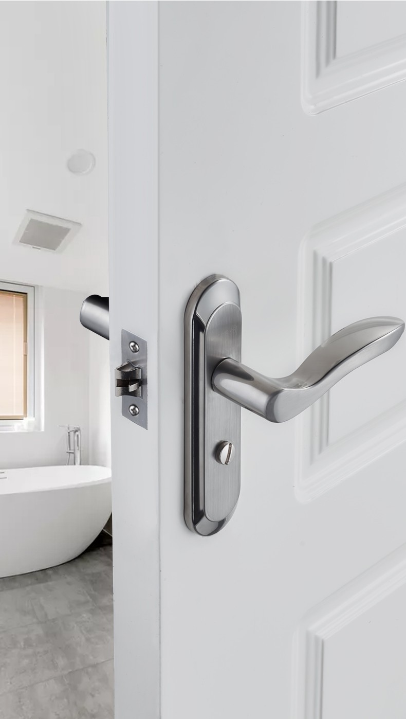 卡贝卫生间门锁无钥匙厨房浴室门锁室内卧室房门锁现代简约家用轻音门