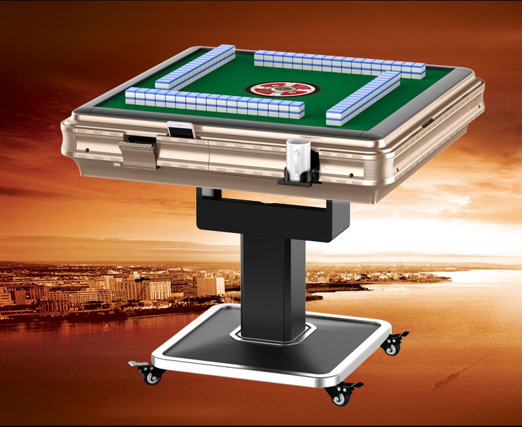 钻石麻将机全自动麻将桌餐桌两用折叠家用电动四口机麻金刚石桃木金