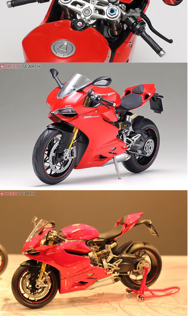 甄萌摩托车模型静态拼ducati1199panigles112杜卡迪拼装摩托141214129