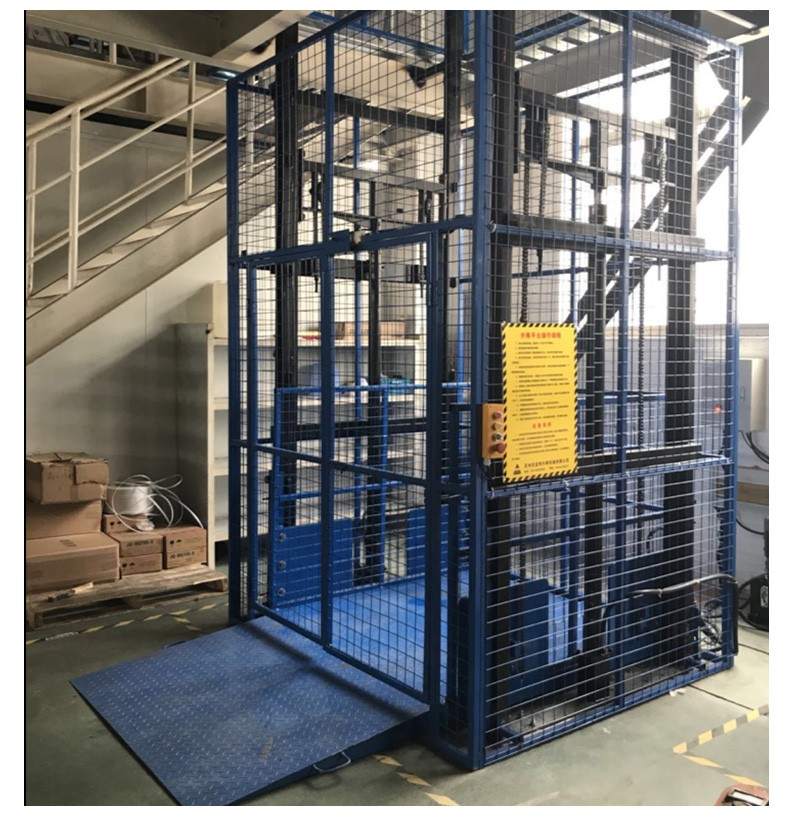 货梯升降机液压升降货梯厂房电动小型导轨式升降机提升机升降平台 sjd