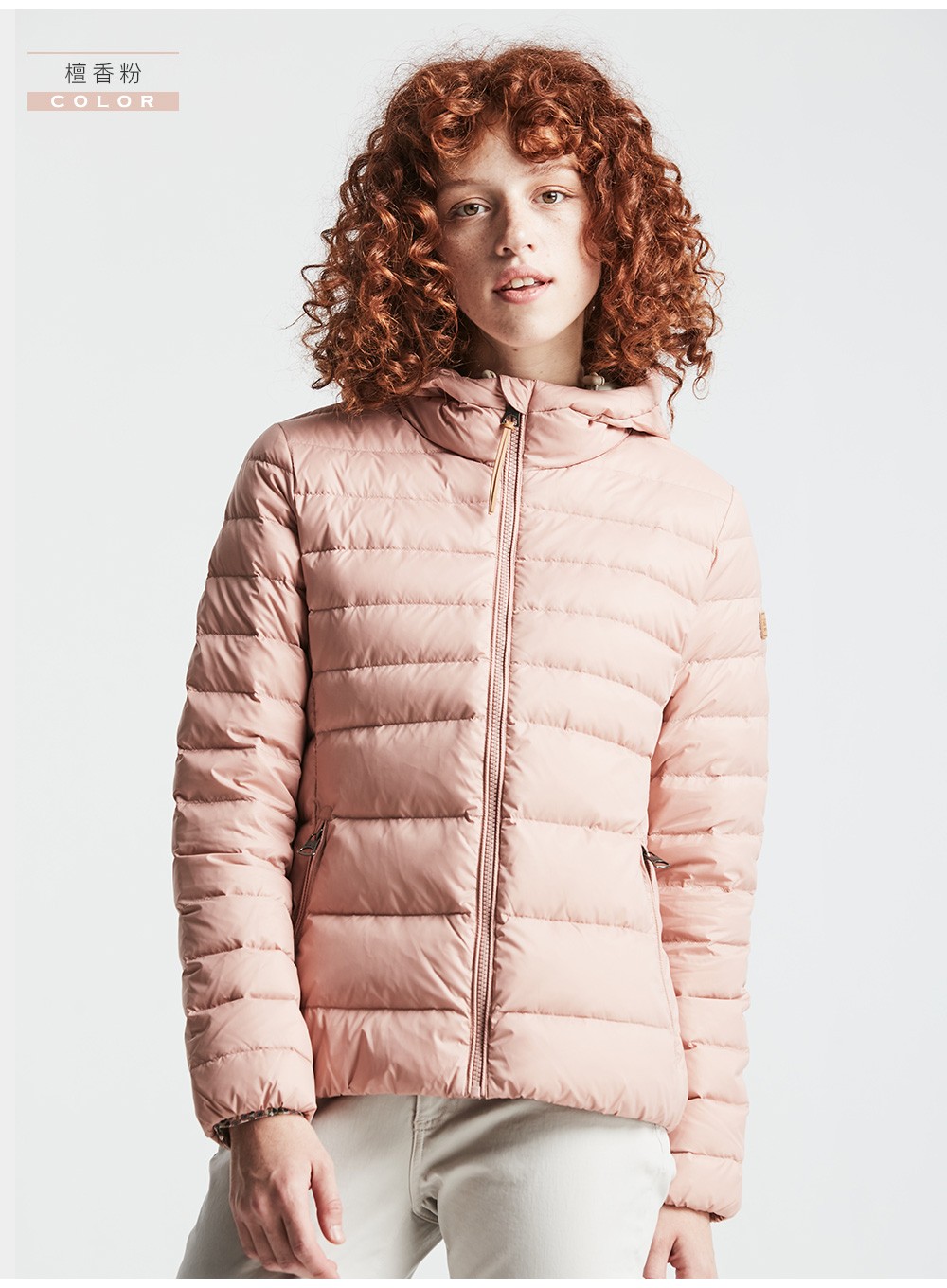 aigle艾高bella f9女款连帽款式防泼水保暖羽绒服 樱桃红 8137195121