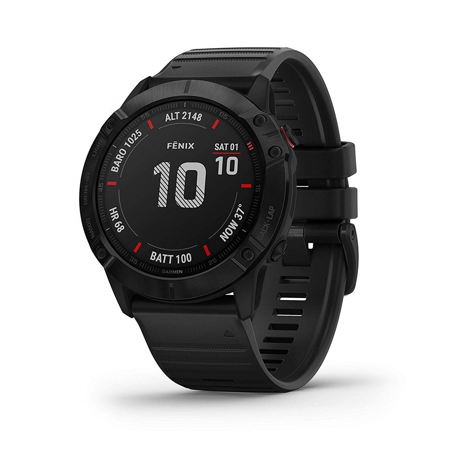 garmin 佳明 fenix 6x 蓝宝石不锈钢表圈gps黑色表带运动户外智能心率