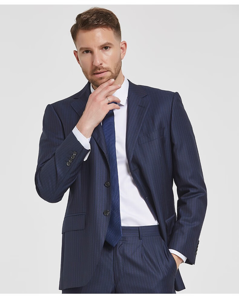 庄吉judger庄吉西装新款男士单西22蚕丝混纺75羊毛抗皱便西服上衣外套